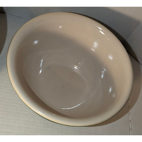 Set of 2 Nesting Mixing Bowls Evergreen & White Pottery New Creative Tableware - Picture 6 of 16